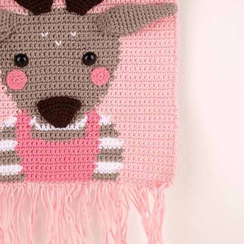 Amigurumi Festival Kerst: Kerst Wandhanger Rendier Dakota Haakpakket - Inclusief Digitaal Patroon-2