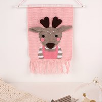 Amigurumi Festival Kerst: Kerst Wandhanger Rendier Dakota Haakpakket - Inclusief Digitaal Patroon