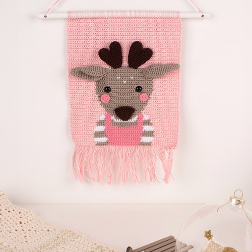 Amigurumi Festival Kerst: Kerst Wandhanger Rendier Dakota Haakpakket - Inclusief Digitaal Patroon