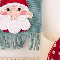 Amigurumi Festival Kerst: Kerst Wandhanger Kerstman Haakpakket - Inclusief Digitaal Patroon-2