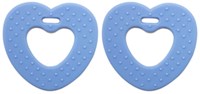 Go Handmade Hartjes Bijtringen 14 Babyblauw