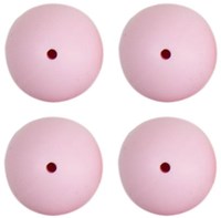 Go Handmade Siliconen Kralen 4 Stuks 28 Baby Roze