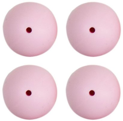 Go Handmade Siliconen Kralen 4 Stuks 28 Baby Roze