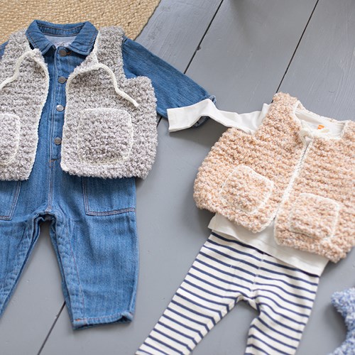 Hugg Kindervest Breipakket 1 Grey 12/18 maanden-2