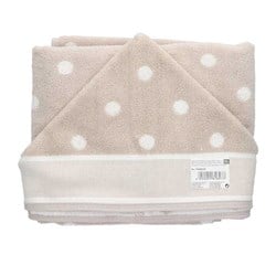 Rico Badhanddoek met Capuchon 80 x 70 cm 005 Beige/Wit