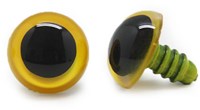 Plastic Veiligheidsogen Basic Geel (per paar) 24mm