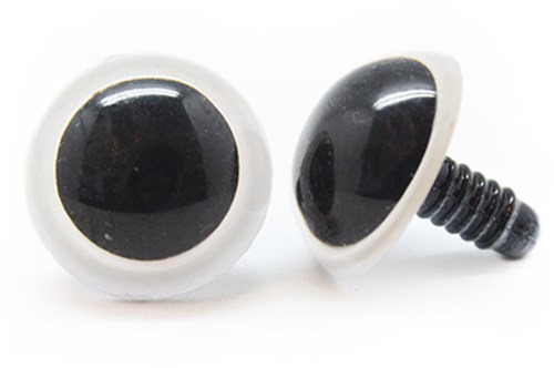 Plastic veiligheidsogen basic 002 Wit 30mm