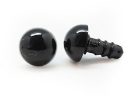 Veiligheidsogen Zwart 8 mm per paar