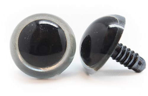 Plastic Veiligheidsogen Basic Zilver (per paar) 21mm