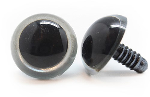 Plastic Veiligheidsogen Basic Zilver (per paar) 24mm