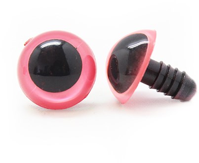 Plastic veiligheidsogen basic 007 Roze 14mm