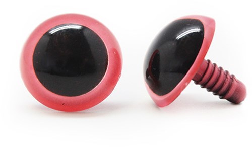 Plastic veiligheidsogen basic 007 Roze  21mm