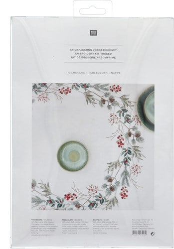 Rico Kerstkrans Tafelkleed Borduurpakket-3