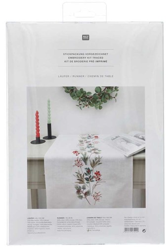 Rico Kerstkrans Tafelloper Borduurpakket-3