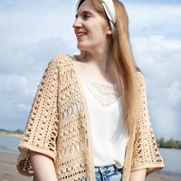Hugs and Kisses Kimono Haakpakket 1 Angel - Soft Peach S/M-3