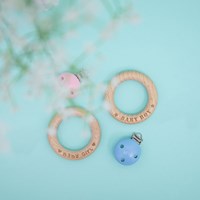 Durable Houten Bijtring Baby Girl-3