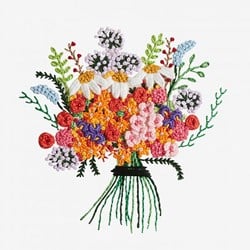 Borduurpatroon Bloemenboeket