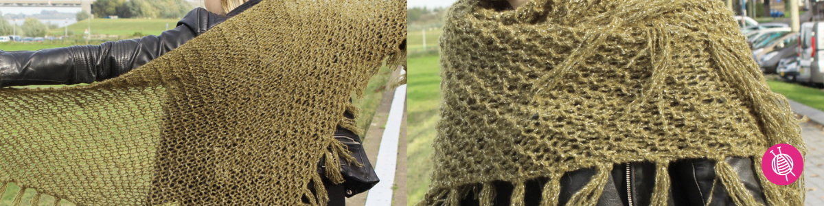 Omslagdoek breien met Garzato Nuovo (gratis breipatroon!)
