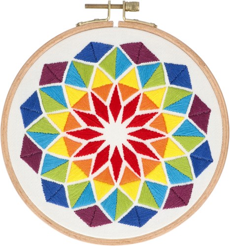 Rhombus Borduurpakket 002 Regenboog
