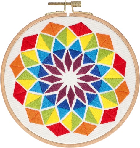 Rhombus Borduurpakket 002 Regenboog-2