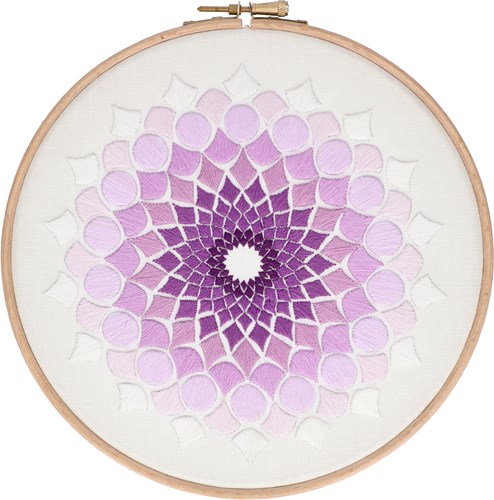 Kaleidoscope OG (20 cm) Borduurpakket 003 Paars