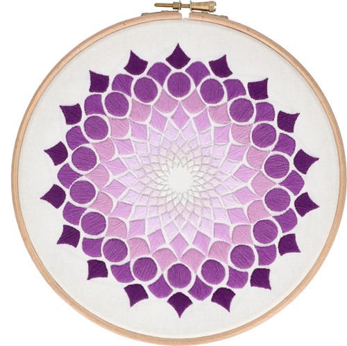 Kaleidoscope OG (20 cm) Borduurpakket 003 Paars-2