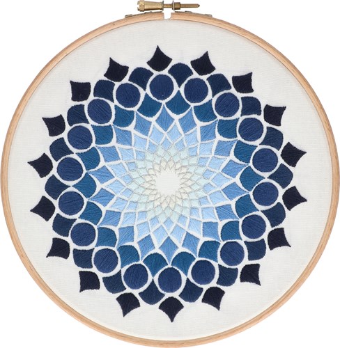 Kaleidoscope OG (20 cm) Borduurpakket 002 Blauw-2