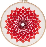 Kaleidoscope OG (20 cm) Borduurpakket 001 Rood-2