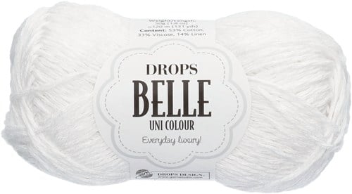 Drops Belle Uni Colour 01 Wit