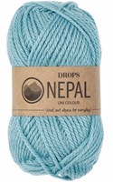 Drops Nepal Uni Colour 8908 Aqua Blauw