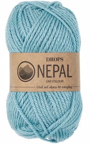 Drops Nepal Uni Colour 8908 Aqua Blauw