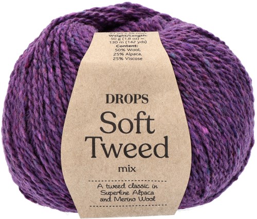 Drops Soft Tweed Mix 015 Purple Rain