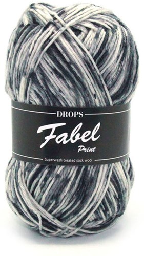 Drops Fabel Print 905 Salt and Pepper