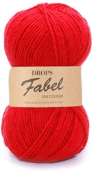 Drops Fabel Uni Colour 106 Rood