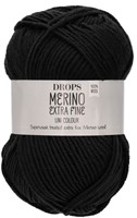 Drops Merino Extra Fine Uni Colour 02 Zwart