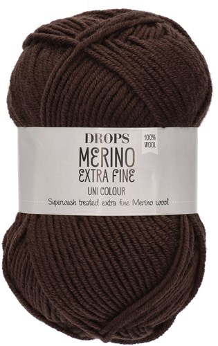 Drops Merino Extra Fine Uni Colour 09 Donkerbruin