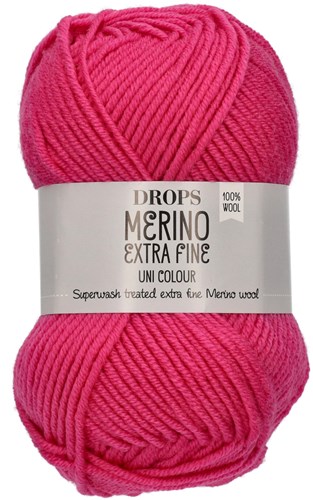 Drops Merino Extra Fine Uni Colour 17 Pink
