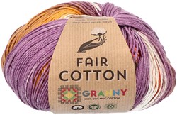 Katia Fair Cotton Granny 300 Ochre-Kaki-Pearly purple