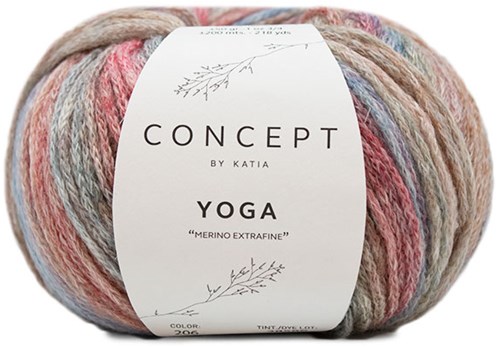 Katia Yoga 206 Light blue / Pink