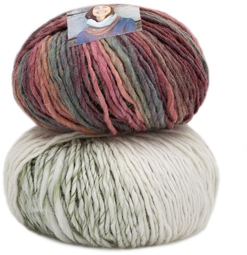 Katia Knit Ensemble 405 Off-white/Khaki/Green blue/Rose
