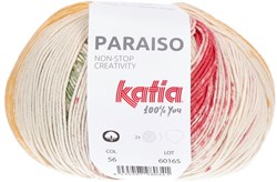 Katia Paraiso 56 Ecru-Green-Red-Yellow-Rose