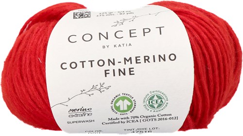 Katia Cotton-Merino Fine 089 Rood