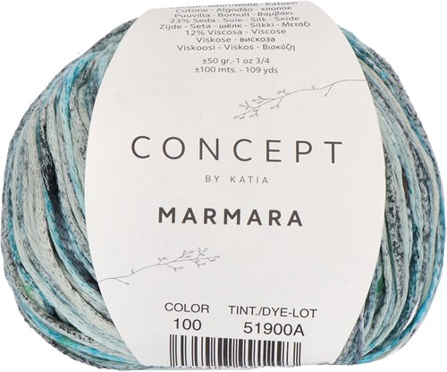 Katia Marmara 100 Blue / Rust Brown / Dark Blue
