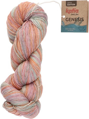Katia Genesis 306 Green Blue / Makeup / Rust Brown / Orange