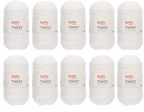 Katia Twist 001 White (per 10 stuks)-2
