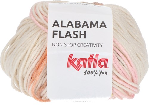 Katia Alabama Flash 103 Ecru-Camel-Light blue-Light green-Light orange