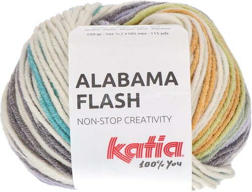 Katia Alabama Flash 106 Ecru-Turquoise-Ocre