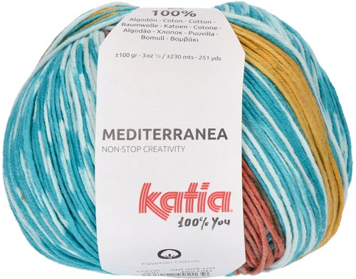 Katia Mediterranea 400 Turquoise / Fuchsia / Yellow