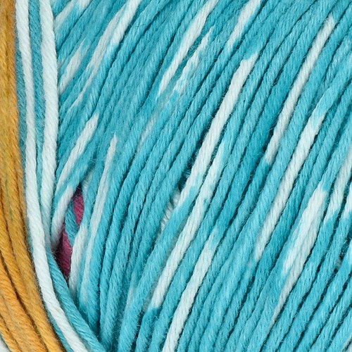 Katia Mediterranea 400 Turquoise / Fuchsia / Yellow-2