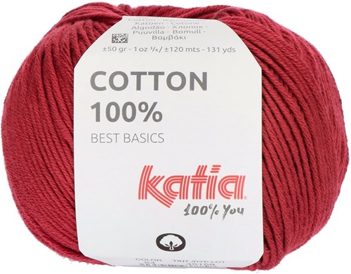 Katia Cotton 100% 054 Wijn rood